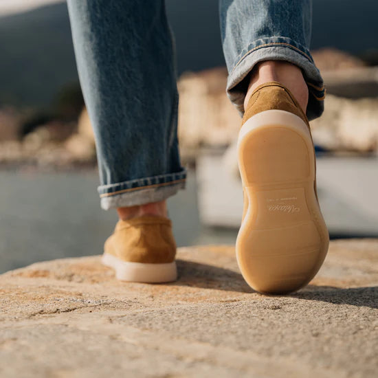 Beige Suede Loafers Ultra-Light Weight