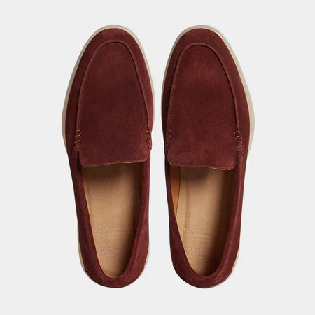 Red Casual Suede Loafers Ultra-Light Weight