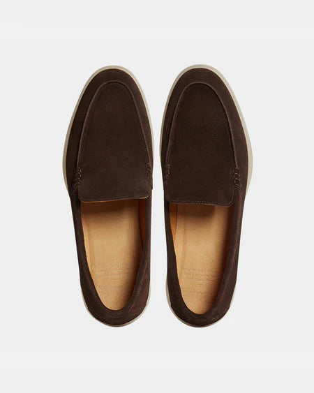 Dark Brown Suede Loafers Ultra-Light Weight