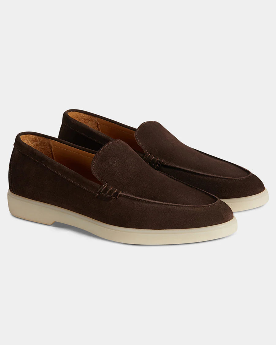 Dark Brown Suede Loafers Ultra-Light Weight