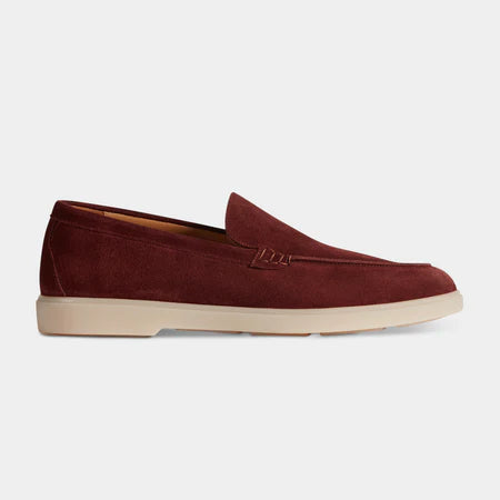 Red Casual Suede Loafers Ultra-Light Weight