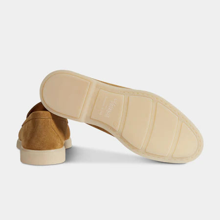 Beige Suede Loafers Ultra-Light Weight