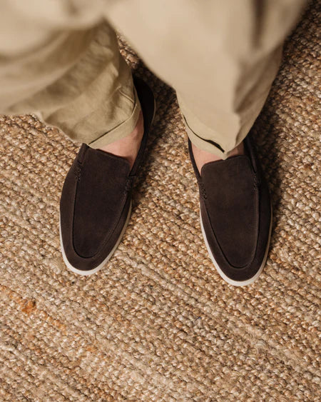 Dark Brown Suede Loafers Ultra-Light Weight