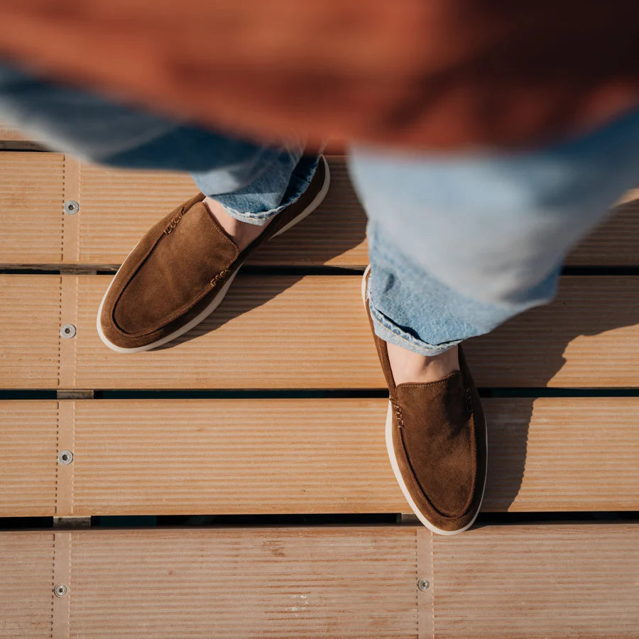 Brown Suede Loafers Ultra-Light Weight