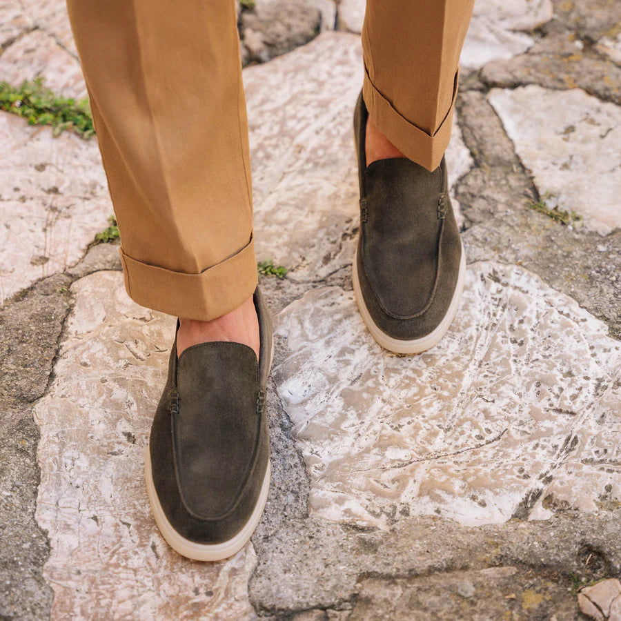 Green Suede Loafers Ultra-Light Weight