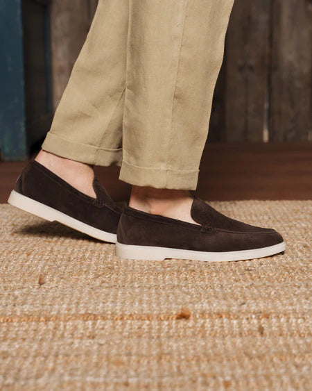 Dark Brown Suede Loafers Ultra-Light Weight