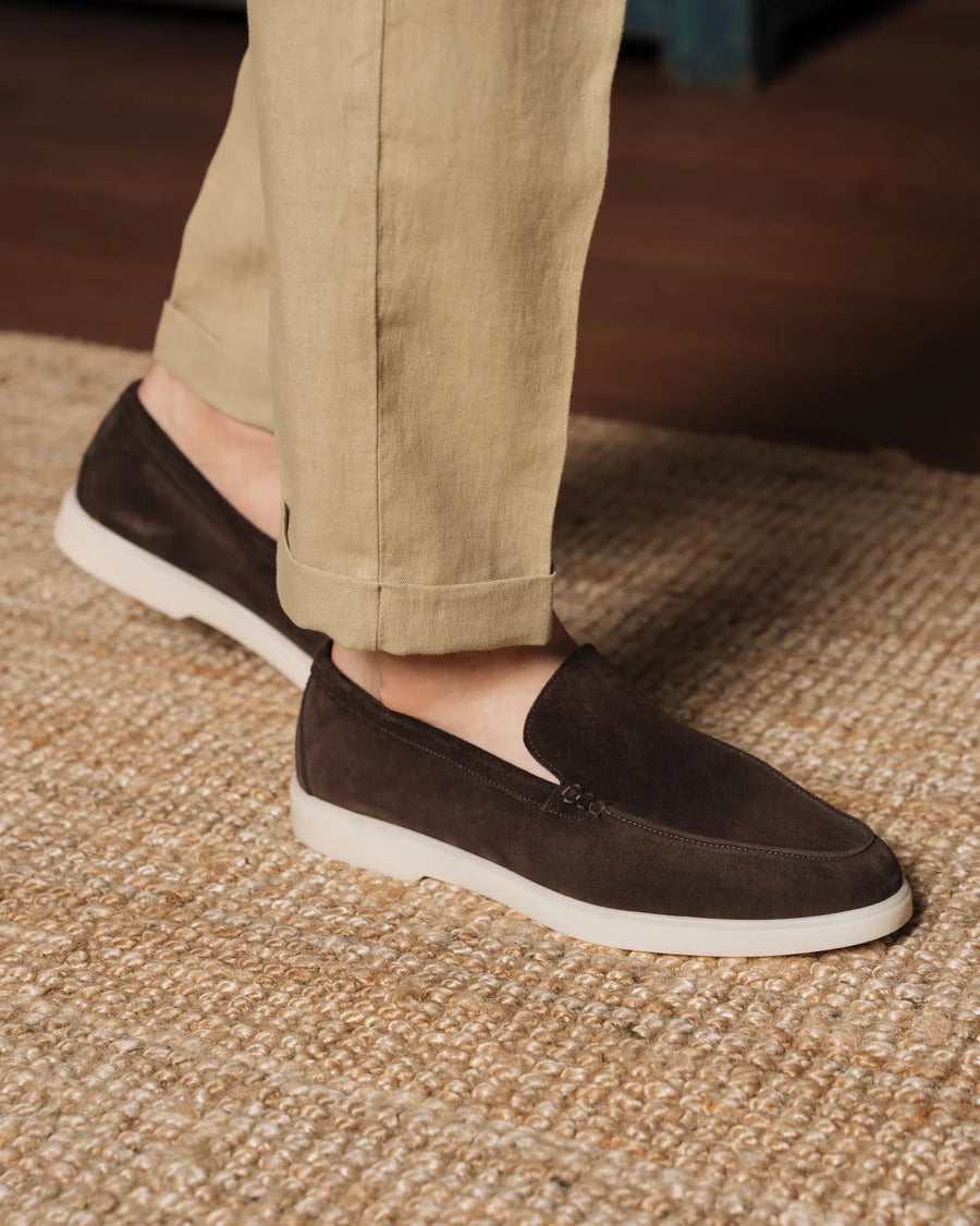 Dark Brown Suede Loafers Ultra-Light Weight