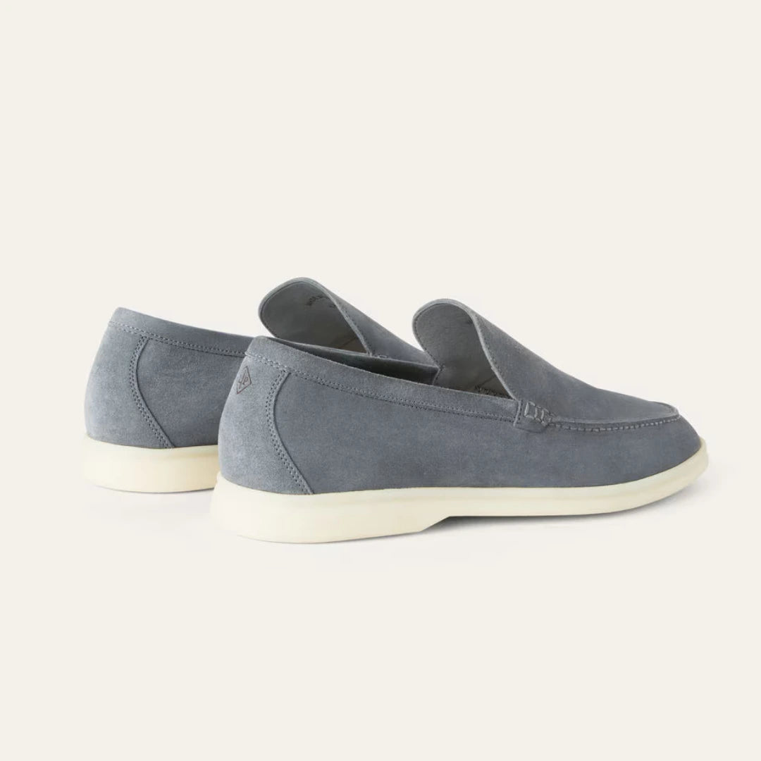 Light Blue Suede Loafers Ultra-Light Weight