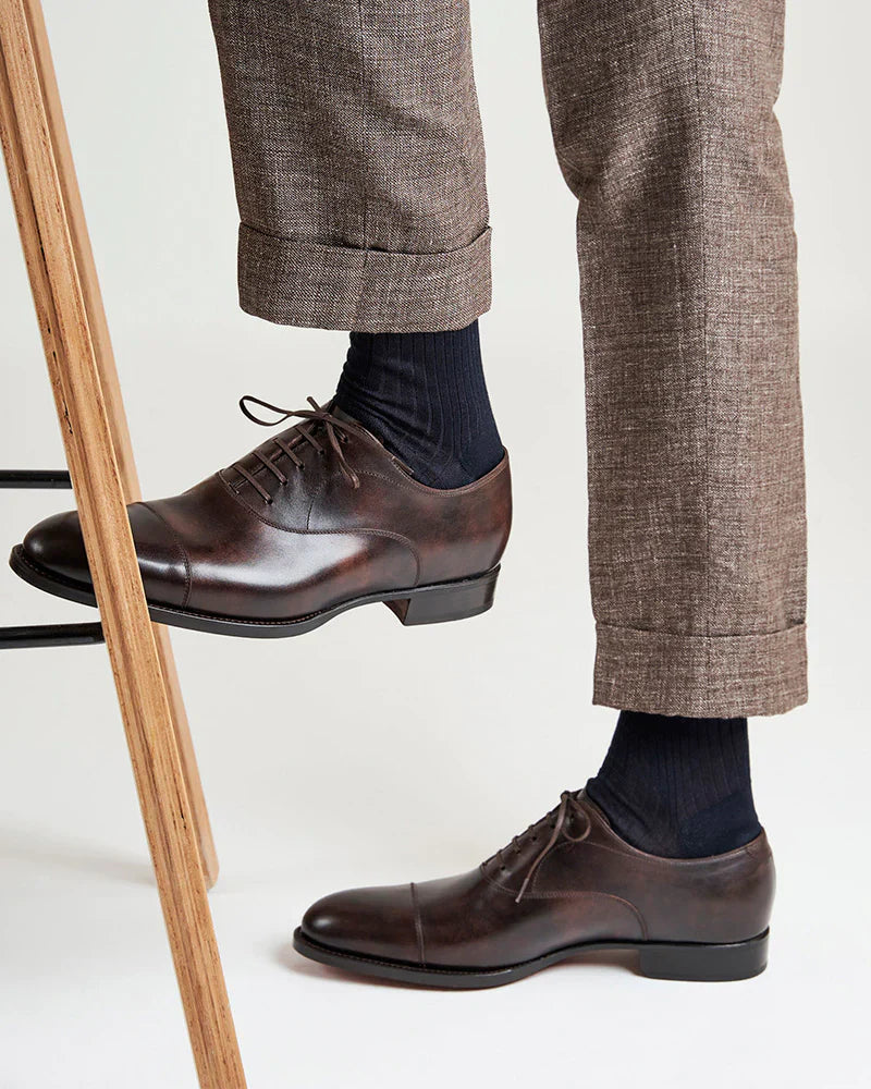 Museum Brown Cap Toe Oxford Dress Shoe