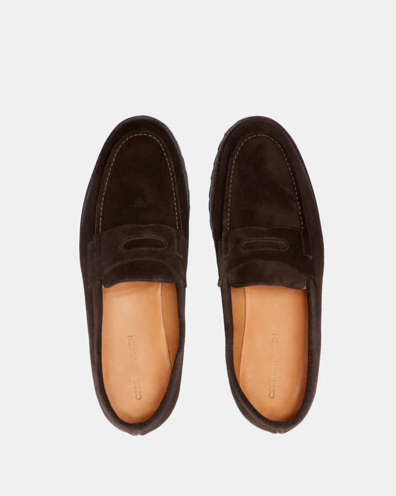 Brown Suede Lightweight Penny Loafer