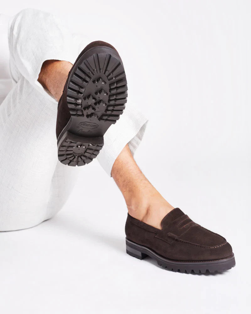 Brown Suede Lightweight Penny Loafer