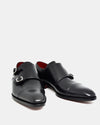 Black Double Monk Strap Dress Shoe