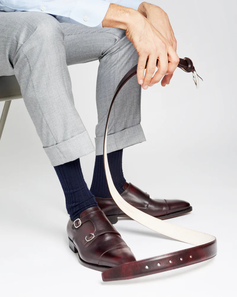 Oxblood Double Monk Strap Dress Shoe